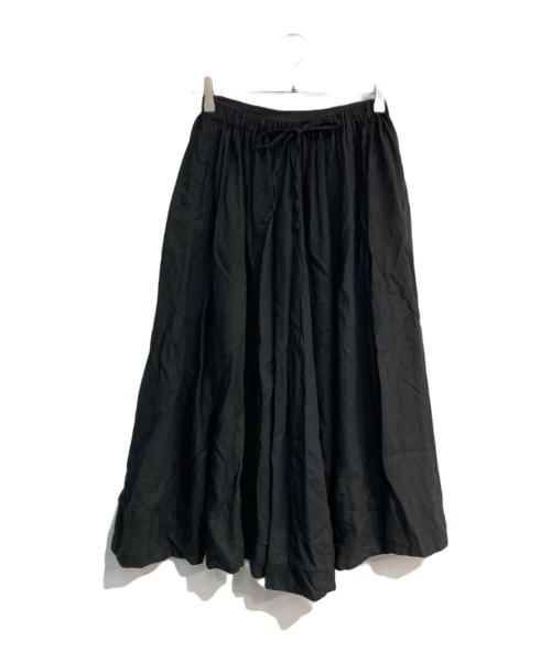 nest Robe（ネストローブ）nest Robe (ネストローブ) リネンギャザースカート　01245-1528 ブラック サイズ:Freeの古着・服飾アイテム