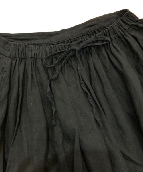 nest Robe（ネストローブ）nest Robe (ネストローブ) リネンギャザースカート　01245-1528 ブラック サイズ:Freeの古着・服飾アイテム