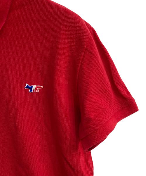 maison kitsune（メゾンキツネ）MAISON KITSUNE (メゾンキツネ) ポロシャツ　SS16M750 レッド サイズ:Sの古着・服飾アイテム