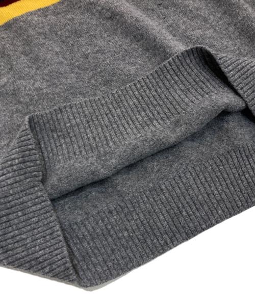 BROOKS BROTHERS（ブルックスブラザーズ）BROOKS BROTHERS (ブルックスブラザーズ) ボーダークルーネックニット グレー サイズ:Mの古着・服飾アイテム