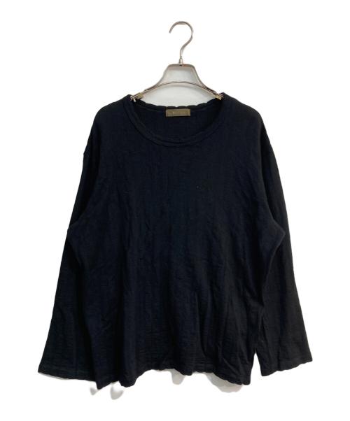 Y's for men（ワイズフォーメン）Y'S for men (ワイズフォーメン) ウールニット　90S 茶タグ　MS-T14-132 ブラック サイズ:Freeの古着・服飾アイテム