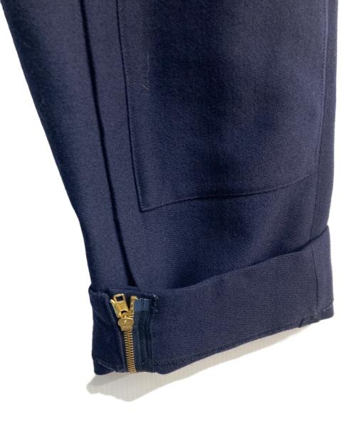 6(ROKU) BEAUTY&YOUTH（ロク ビューティーアンドユース）6(ROKU) BEAUTY&YOUTH (ロク ビューティーアンドユース) ウールデザインパンツ 8614-202-0605 ネイビー サイズ:36の古着・服飾アイテム