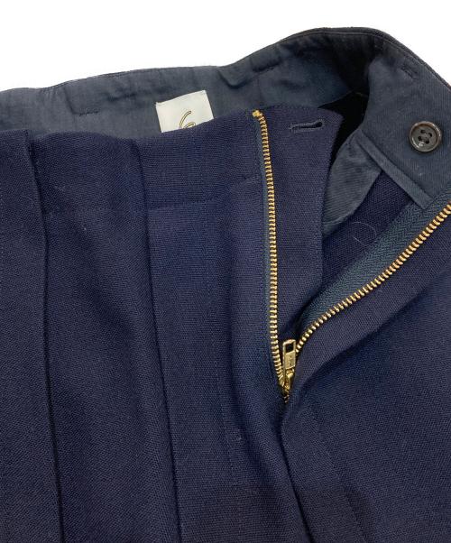 6(ROKU) BEAUTY&YOUTH（ロク ビューティーアンドユース）6(ROKU) BEAUTY&YOUTH (ロク ビューティーアンドユース) ウールデザインパンツ 8614-202-0605 ネイビー サイズ:36の古着・服飾アイテム