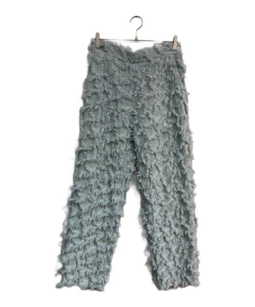 6(ROKU) BEAUTY&YOUTH（ロク ビューティーアンドユース）6(ROKU) BEAUTY&YOUTH (ロク ビューティーアンドユース) フリンジジャガードパンツ　8614-299-0587 ブルー サイズ:38の古着・服飾アイテム