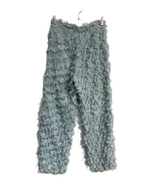 6(ROKU) BEAUTY&YOUTH（ロク ビューティーアンドユース）6(ROKU) BEAUTY&YOUTH (ロク ビューティーアンドユース) フリンジジャガードパンツ　8614-299-0587 ブルー サイズ:38の古着・服飾アイテム