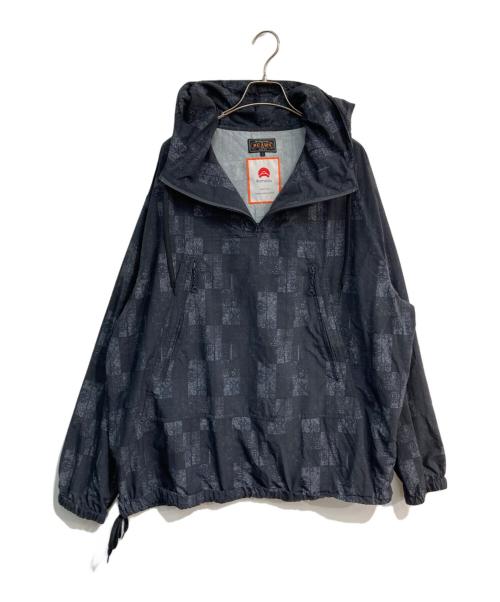 BEAMS PLUS（ビームスプラス）BEAMS PLUS (ビームスプラス) ジオメトリック プリント アノラック パーカ KOMATSU　38-18-0070-139 ネイビー サイズ:Lの古着・服飾アイテム