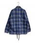 UNIVERSAL OVERALL (ユニバーサルオーバーオール) BEAMS (ビームス) チェック柄ウールコーチジャケット　U9314225BS グレー×ブルー サイズ:M 未使用品：7000円
