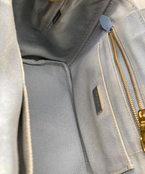 PRADA（プラダ）PRADA (プラダ) カナパ2WAYショルダーバッグ ブルーの古着・服飾アイテム