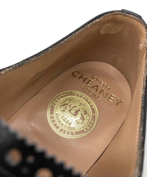 JOSEPH CHEANEY（ジョセフチーニー）Joseph Cheaney (ジョセフチーニー) BEAMS F (ビームスエフ) attache calf セミブローグ シューズ ブラック サイズ:7の古着・服飾アイテム