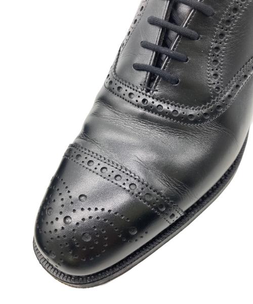 JOSEPH CHEANEY（ジョセフチーニー）Joseph Cheaney (ジョセフチーニー) BEAMS F (ビームスエフ) attache calf セミブローグ シューズ ブラック サイズ:7の古着・服飾アイテム