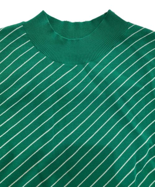 Diagram（ダイアグラム）Diagram (ダイアグラム) バイカラーラインニットワンピース　33019-00 グリーン サイズ:36の古着・服飾アイテム