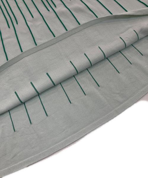 Diagram（ダイアグラム）Diagram (ダイアグラム) バイカラーラインニットワンピース　33019-00 グリーン サイズ:36の古着・服飾アイテム