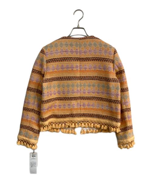 GRACE CONTINENTAL（（グレースコンチネンタル）GRACE CONTINENTAL (（グレースコンチネンタル) エスニックジャガードジャケット　01160-00 オレンジ サイズ:38の古着・服飾アイテム