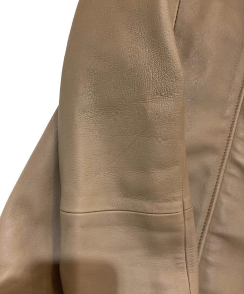 theory（セオリー）theory (セオリー) Soft Leather Zip Up JKT ブラウン サイズ:Pの古着・服飾アイテム