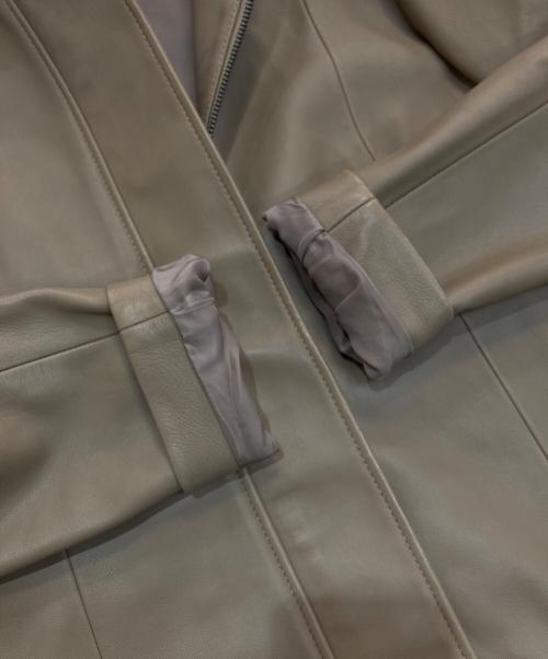 theory（セオリー）theory (セオリー) Soft Leather Zip Up JKT ブラウン サイズ:Pの古着・服飾アイテム