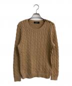 LAUREN RALPH LAURENローレンラルフローレン）の古着「コットンケーブルニット」｜ブラウン