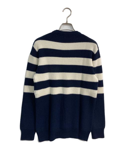 BURBERRY BLACK LABEL（バーバリーブラックレーベル）BURBERRY BLACK LABEL (バーバリーブラックレーベル) ボーダーニット　D1N24-823-29 ネイビー×ホワイト サイズ:2の古着・服飾アイテム