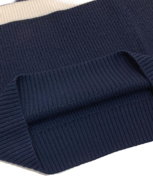 BURBERRY BLACK LABEL（バーバリーブラックレーベル）BURBERRY BLACK LABEL (バーバリーブラックレーベル) ボーダーニット　D1N24-823-29 ネイビー×ホワイト サイズ:2の古着・服飾アイテム
