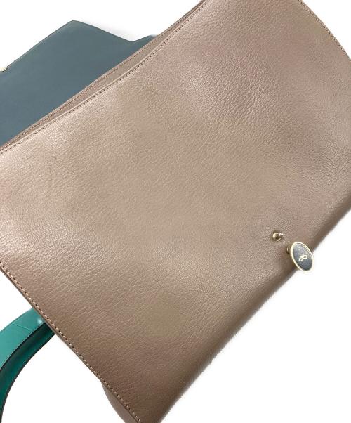 ANYA HINDMARCH（アニヤ・ハインドマーチ）ANYA HINDMARCH (アニヤハインドマーチ) 2WAYバッグ グレー×ネイビーの古着・服飾アイテム