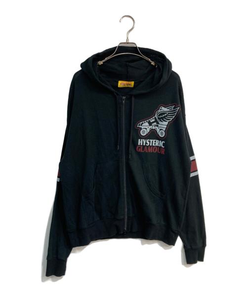 Hysteric Glamour（ヒステリックグラマー）Hysteric Glamour (ヒステリックグラマー) HYSTERIC ROLLERS パーカー 25SS　01251CF02 ブラック サイズ:Freeの古着・服飾アイテム
