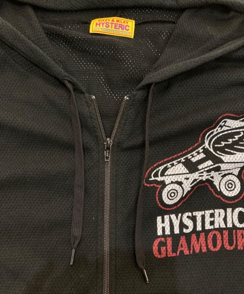 Hysteric Glamour（ヒステリックグラマー）Hysteric Glamour (ヒステリックグラマー) HYSTERIC ROLLERS パーカー 25SS　01251CF02 ブラック サイズ:Freeの古着・服飾アイテム