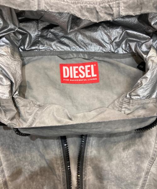 DIESEL（ディーゼル）DIESEL (ディーゼル) Packable hooded anorak jacke 25SS J-NOODE-A　A16207 グレー サイズ:46の古着・服飾アイテム