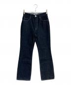 riendaリエンダ）の古着「Shapely Makeジャストウエストデニムパンツ　110IAA11-1871-3」｜ネイビー