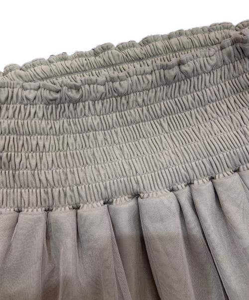 rienda（リエンダ）rienda (リエンダ) シアーチュールシャーリングハイウエストスカート　110IA731-0861 グレー サイズ:Freeの古着・服飾アイテム