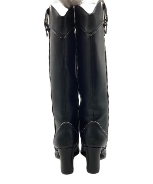 rienda（リエンダ）rienda (リエンダ) スタッズウエスタンブーツ ブラック サイズ:Lの古着・服飾アイテム