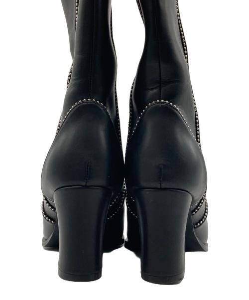 rienda（リエンダ）rienda (リエンダ) スタッズウエスタンブーツ ブラック サイズ:Lの古着・服飾アイテム