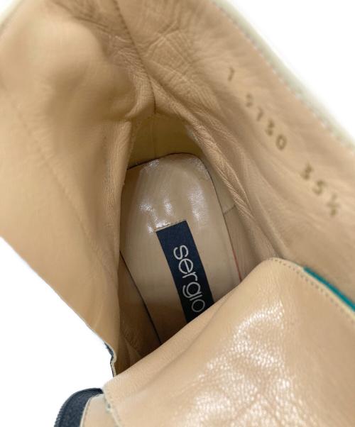 sergio rossi（セルジオロッシ）sergio rossi (セルジオロッシ) レースアップ グリッター ショートブーツ グリーン サイズ:35 1/2の古着・服飾アイテム