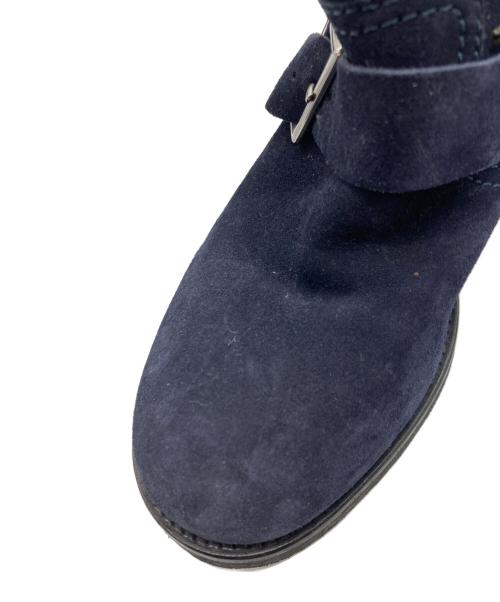 JIMMY CHOO（ジミーチュウ）JIMMY CHOO (ジミーチュウ) スタッズスウェードエンジニアブーツ ネイビー サイズ:36の古着・服飾アイテム