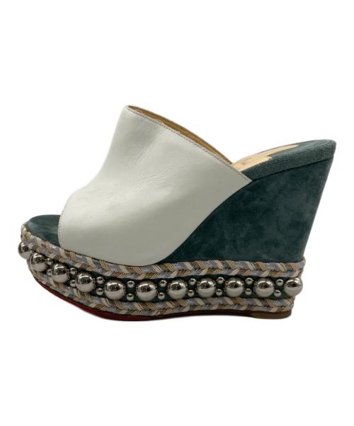 Christian Louboutin（クリスチャン・ルブタン）Christian Louboutin (クリスチャン・ルブタン) 厚底サンダル ホワイト サイズ:35の古着・服飾アイテム