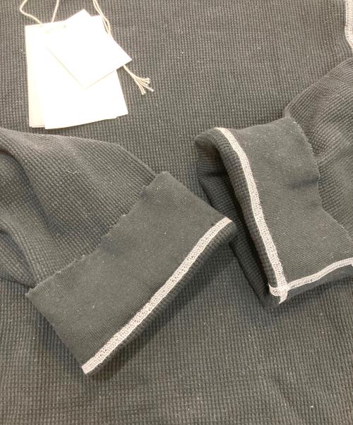 ANCELLM（アンセルム）ANCELLM (アンセルム) DAMAGE WAFFLE CREW LS T-SHIRT ブラック サイズ:1の古着・服飾アイテム