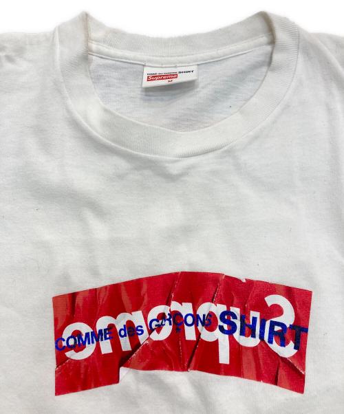 SUPREME（シュプリーム）Supreme (シュプリーム) COMME des GARCONS SHIRT (コムデギャルソンシャツ) Box Logo Tee ホワイト サイズ:Mの古着・服飾アイテム