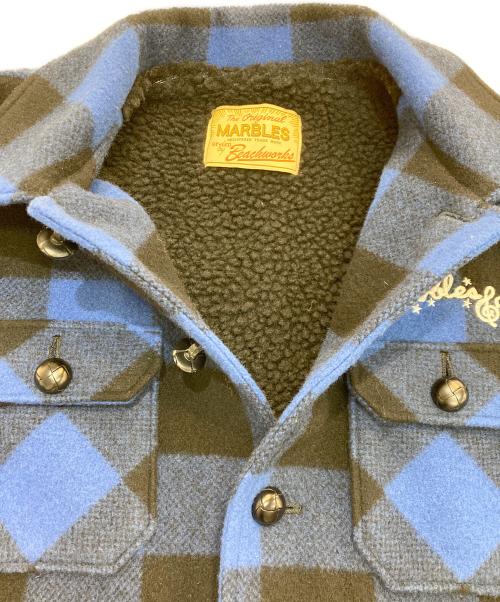 MARBLES（マーブルズ）MARBLES (マーブルズ) バッファロージャケット ブルー×ブラック サイズ:Mの古着・服飾アイテム