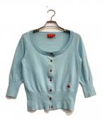 Vivienne Westwood RED LABELヴィヴィアンウエストウッドレッドレーベル）の古着「オーブ刺繍カーディガン」｜スカイブルー