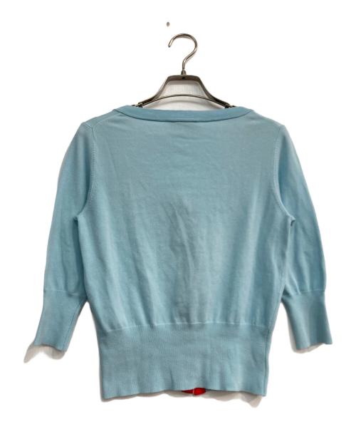 Vivienne Westwood RED LABEL（ヴィヴィアンウエストウッドレッドレーベル）Vivienne Westwood RED LABEL (ヴィヴィアンウエストウッドレッドレーベル) オーブ刺繍カーディガン スカイブルー サイズ:2の古着・服飾アイテム