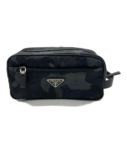 PRADA（プラダ）PRADA (プラダ) セカンドバッグ ネイビーの古着・服飾アイテム