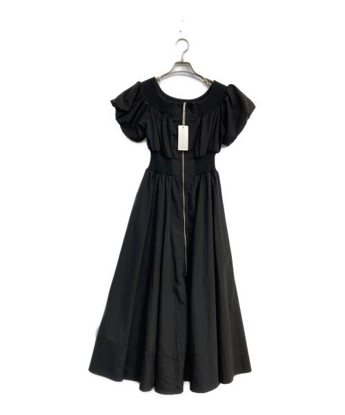 rienda（リエンダ）rienda (リエンダ) MA-1オフショルフレアワンピース ブラック サイズ:M 未使用品の古着・服飾アイテム