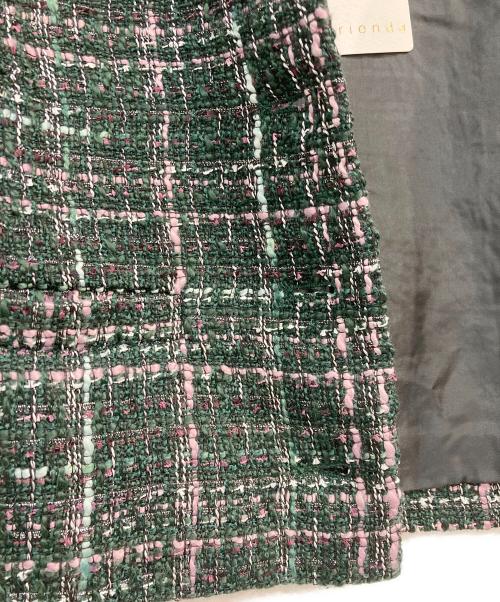 rienda（リエンダ）rienda (リエンダ) 2WAYツイードショートジャケット グリーン サイズ:S 未使用品の古着・服飾アイテム