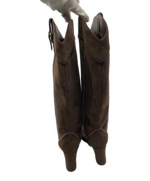 rienda（リエンダ）rienda (リエンダ) スタッズウエスタンブーツ ブラウン サイズ:Lの古着・服飾アイテム