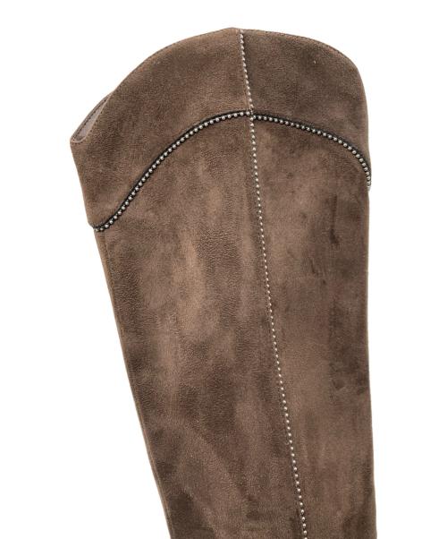 rienda（リエンダ）rienda (リエンダ) スタッズウエスタンブーツ ブラウン サイズ:Lの古着・服飾アイテム