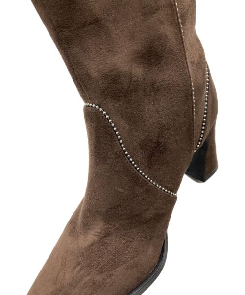 rienda（リエンダ）rienda (リエンダ) スタッズウエスタンブーツ ブラウン サイズ:Lの古着・服飾アイテム