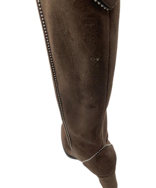 rienda（リエンダ）rienda (リエンダ) スタッズウエスタンブーツ ブラウン サイズ:Lの古着・服飾アイテム