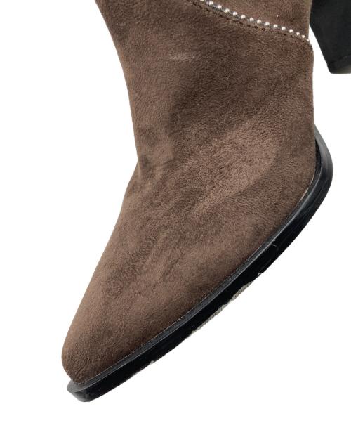 rienda（リエンダ）rienda (リエンダ) スタッズウエスタンブーツ ブラウン サイズ:Lの古着・服飾アイテム