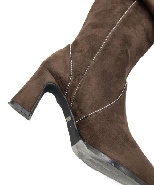 rienda（リエンダ）rienda (リエンダ) スタッズウエスタンブーツ ブラウン サイズ:Lの古着・服飾アイテム