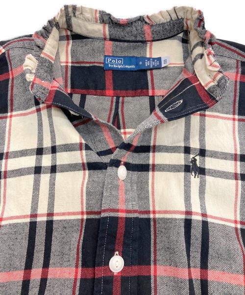 POLO RALPH LAUREN（ポロ・ラルフローレン）POLO RALPH LAUREN (ポロ・ラルフローレン) チェック柄シャツワンピース ベージュ×ブラックの古着・服飾アイテム