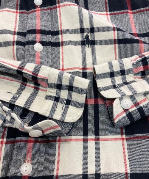 POLO RALPH LAUREN（ポロ・ラルフローレン）POLO RALPH LAUREN (ポロ・ラルフローレン) チェック柄シャツワンピース ベージュ×ブラックの古着・服飾アイテム