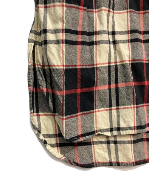 POLO RALPH LAUREN（ポロ・ラルフローレン）POLO RALPH LAUREN (ポロ・ラルフローレン) チェック柄シャツワンピース ベージュ×ブラックの古着・服飾アイテム